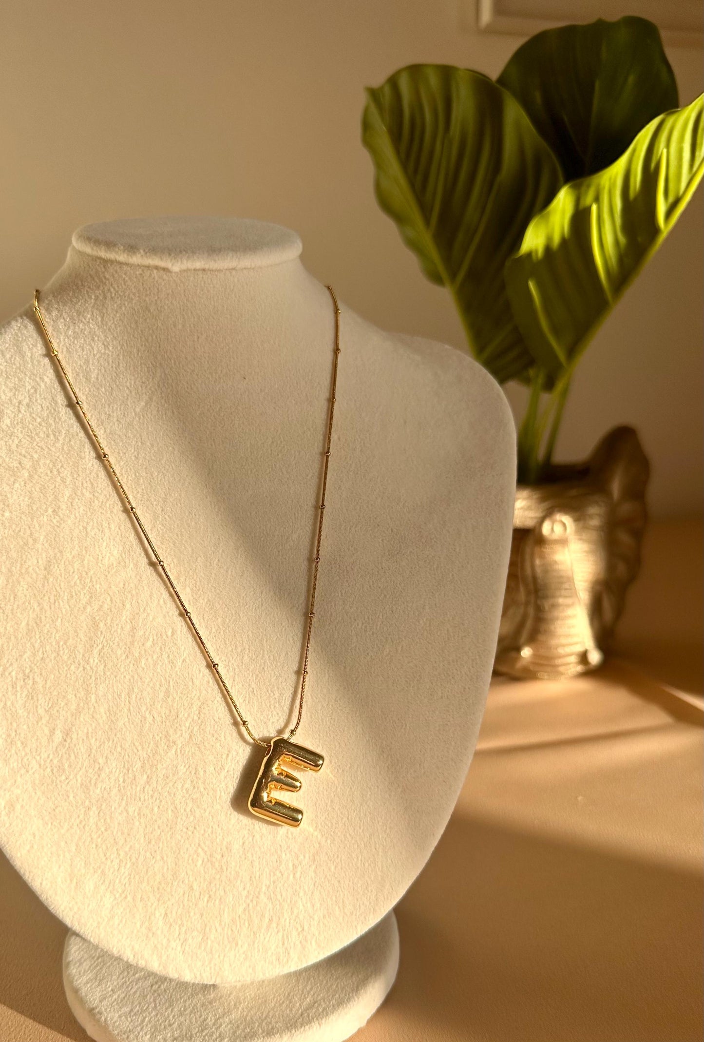 Bubble Initial Neclace/Gold Plated Bubble Neclace/3D Christmas Gift Jewellery/Letter Pendent Necklace for Women/Mother/ Stainless Steel