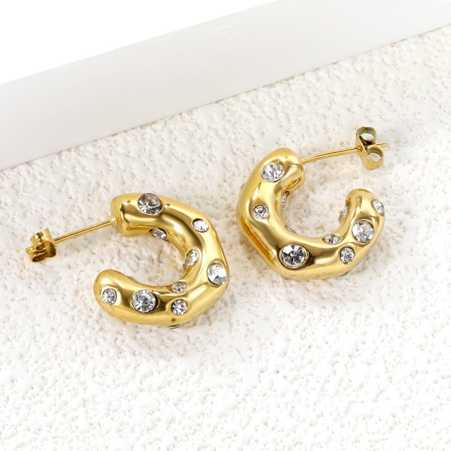 Crystal Hoop Earrings