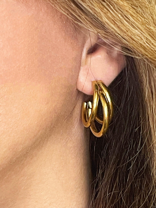 Triple Hoop Earrings