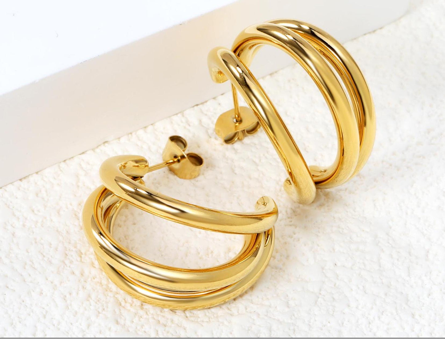 Triple Hoop Earrings