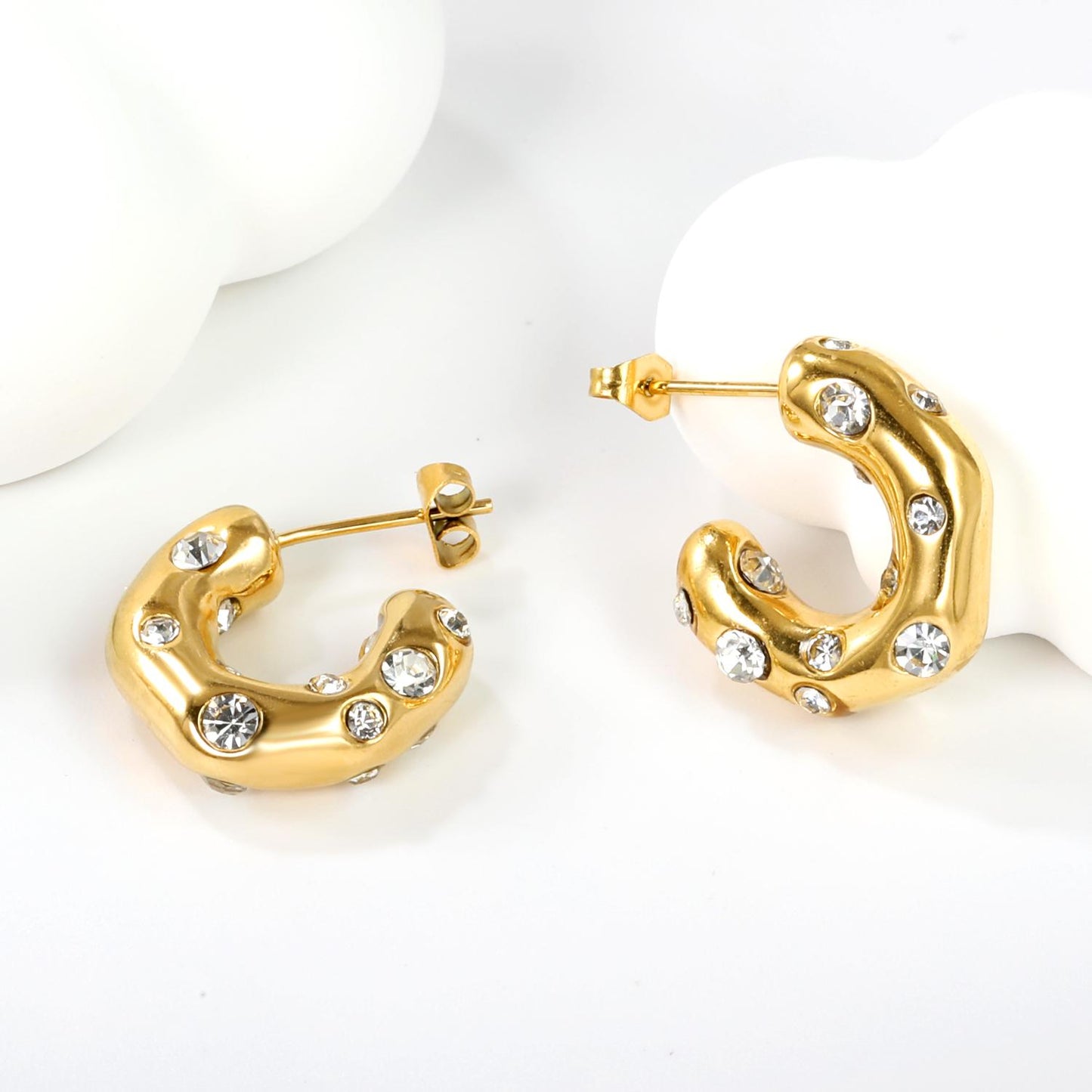 Crystal Hoop Earrings